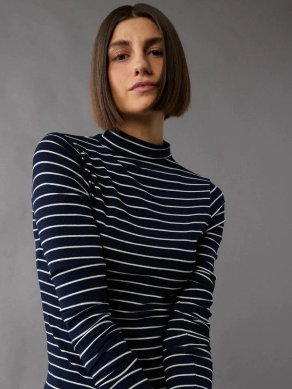 American  Eagle Mock Neck Shirt